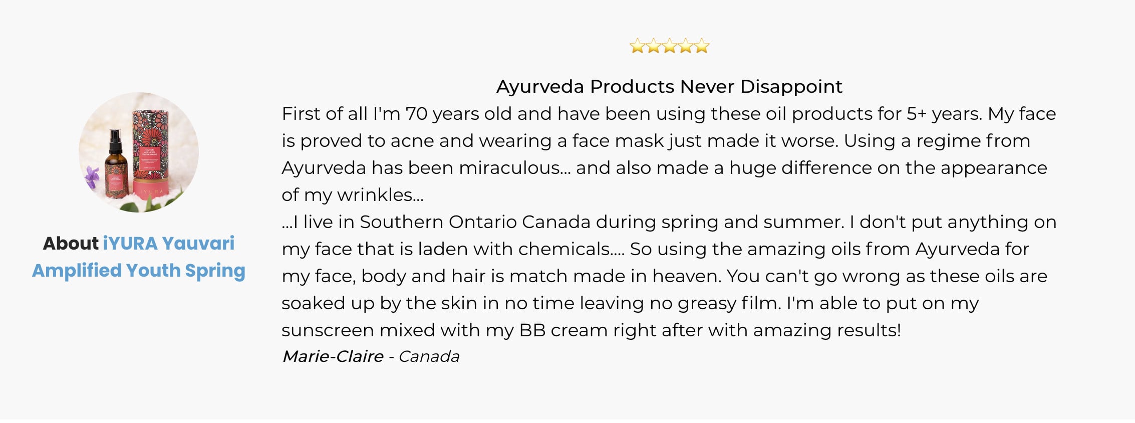 Review #1 on iYURA Yauvari Amplified Youth Spring